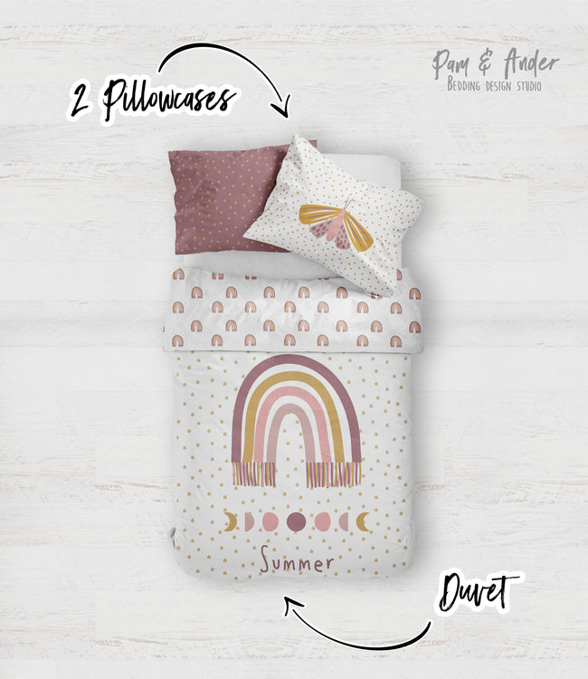 Rainbow boho bedding set Main Image