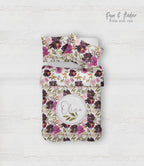 Flower purple bedding set