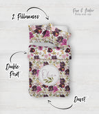 Flower purple bedding set