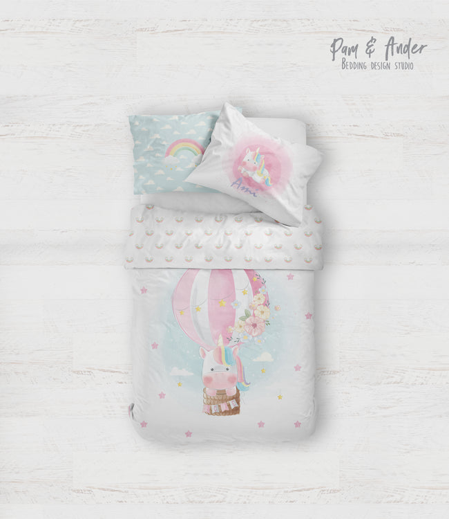 Unicorn pink bedding set Hover Image