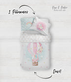 Unicorn pink bedding set
