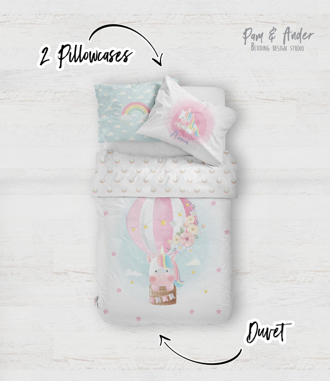 Unicorn pink bedding set Main Image