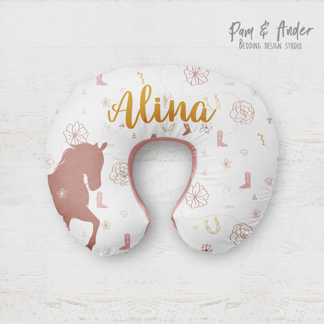 Cowgirl pink boppy pillow cover Hover Image
