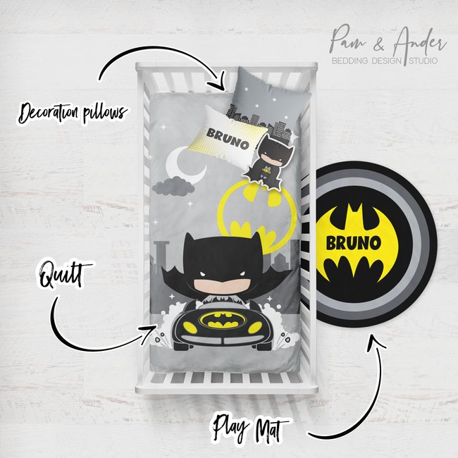 Batman Crib Bedding Set Main Image