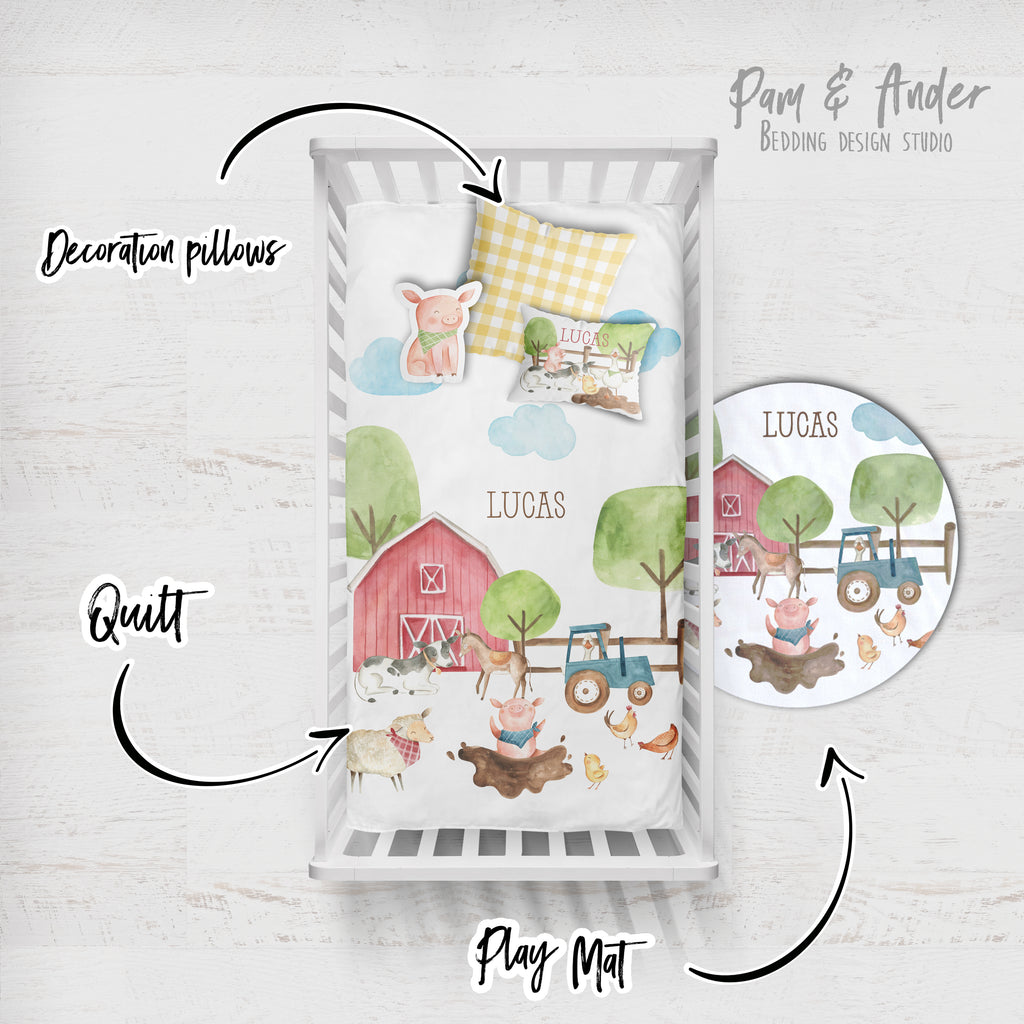 Farm Crib Bedding set