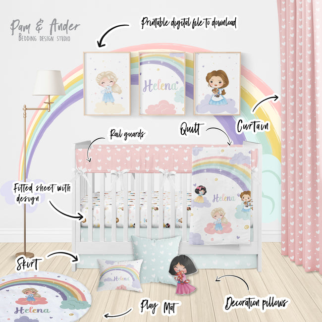 Princesses Crib Bedding Set Main Image