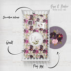 Flower Mauve Crib Bedding Set set