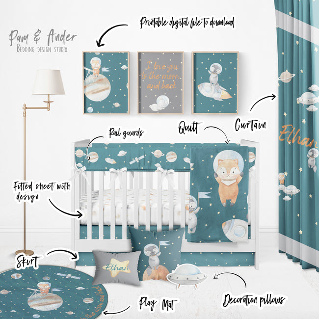 Outer Space Baby Nursery set Main Image