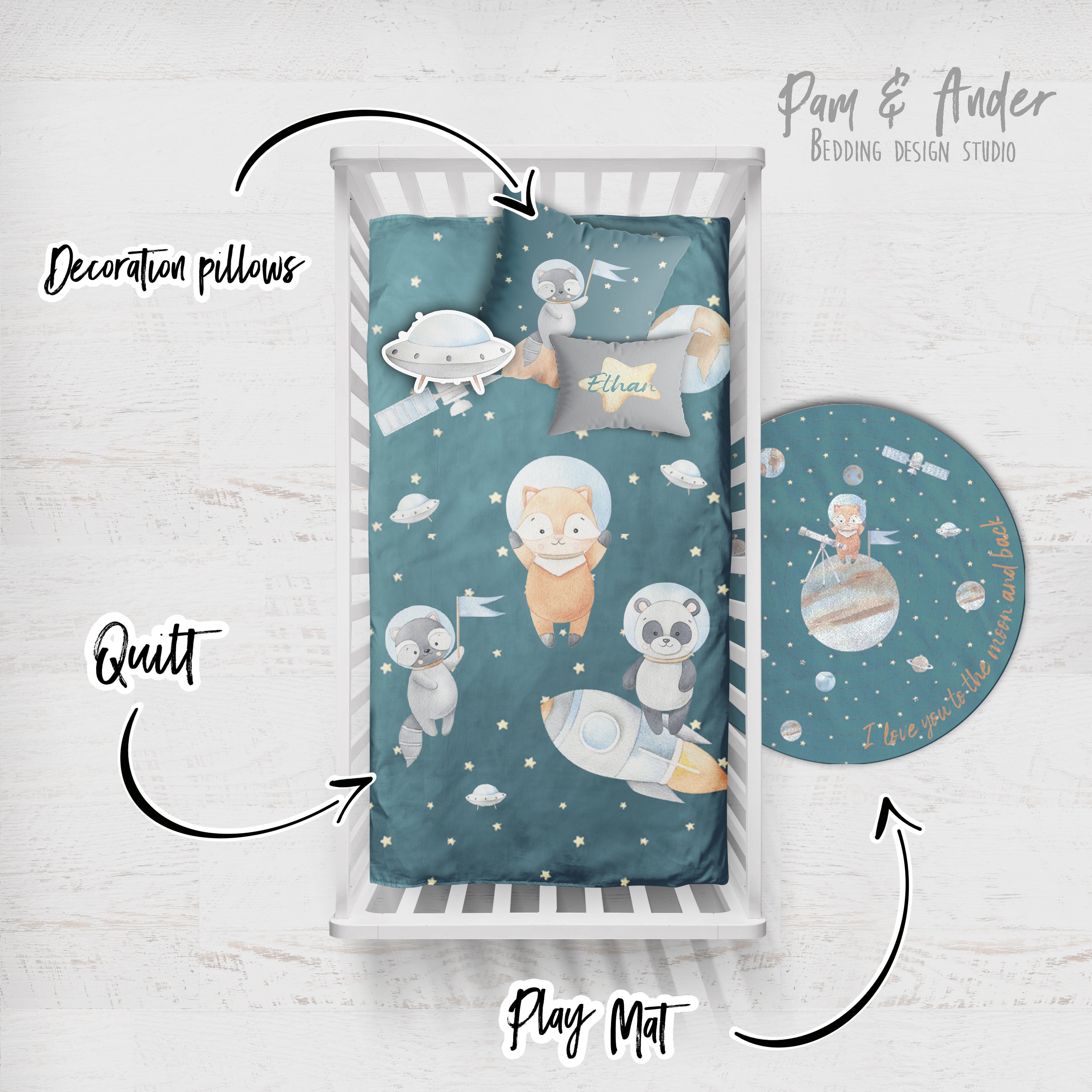 Outer Space Crib Build your Bundle