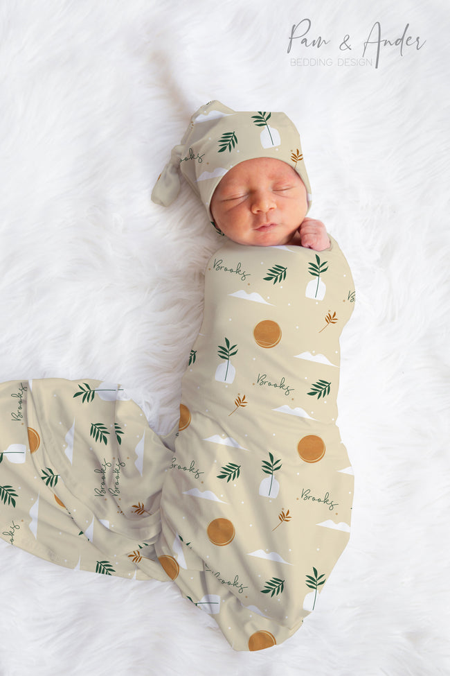 Boho Dessert Baby Unisex Swaddle Set Hover Image