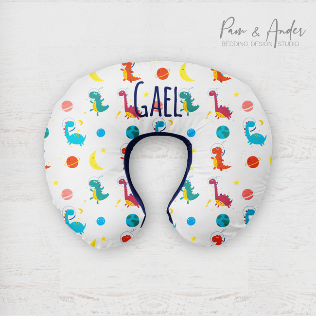 Space Dinosaur Boppy pillow cover Hover Image