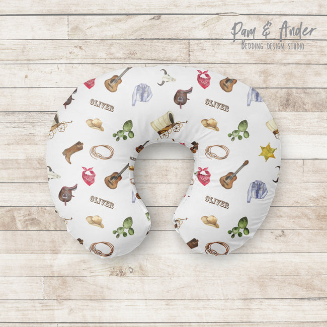 Cowboy boppy pillow cover Hover Image