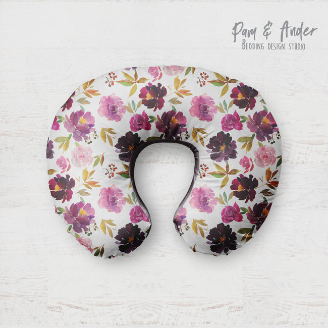 Flower purple boppy pillow cover Hover Image