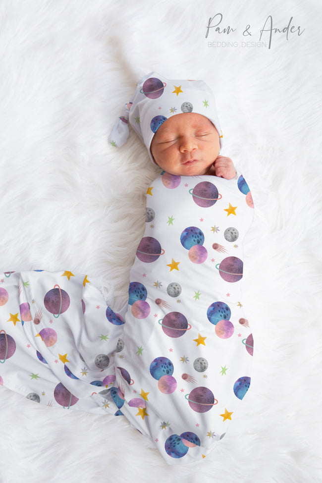 Planet Baby Boy Swaddle Set Hover Image