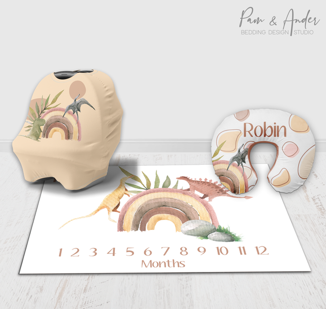 Dinosaur and Rainbows Accessories set Hover Image