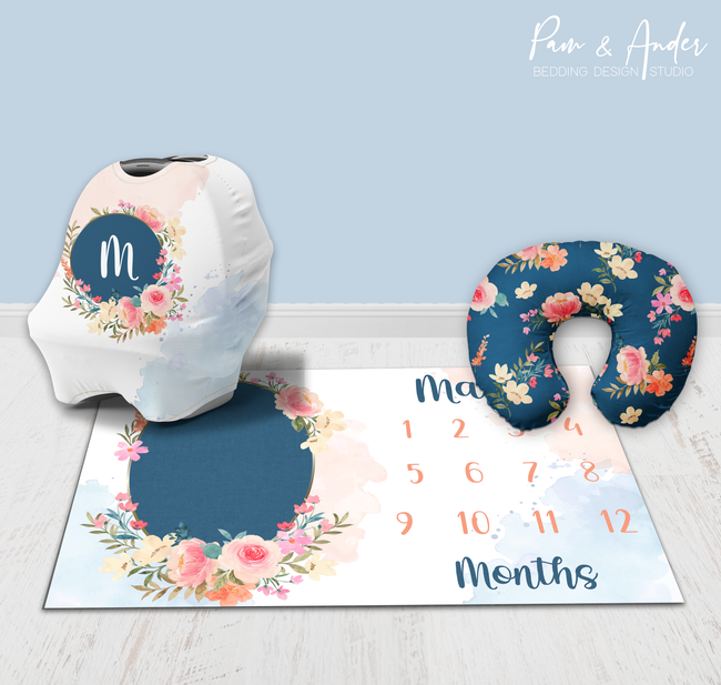 Flowers Blue Accessories set Hover Image