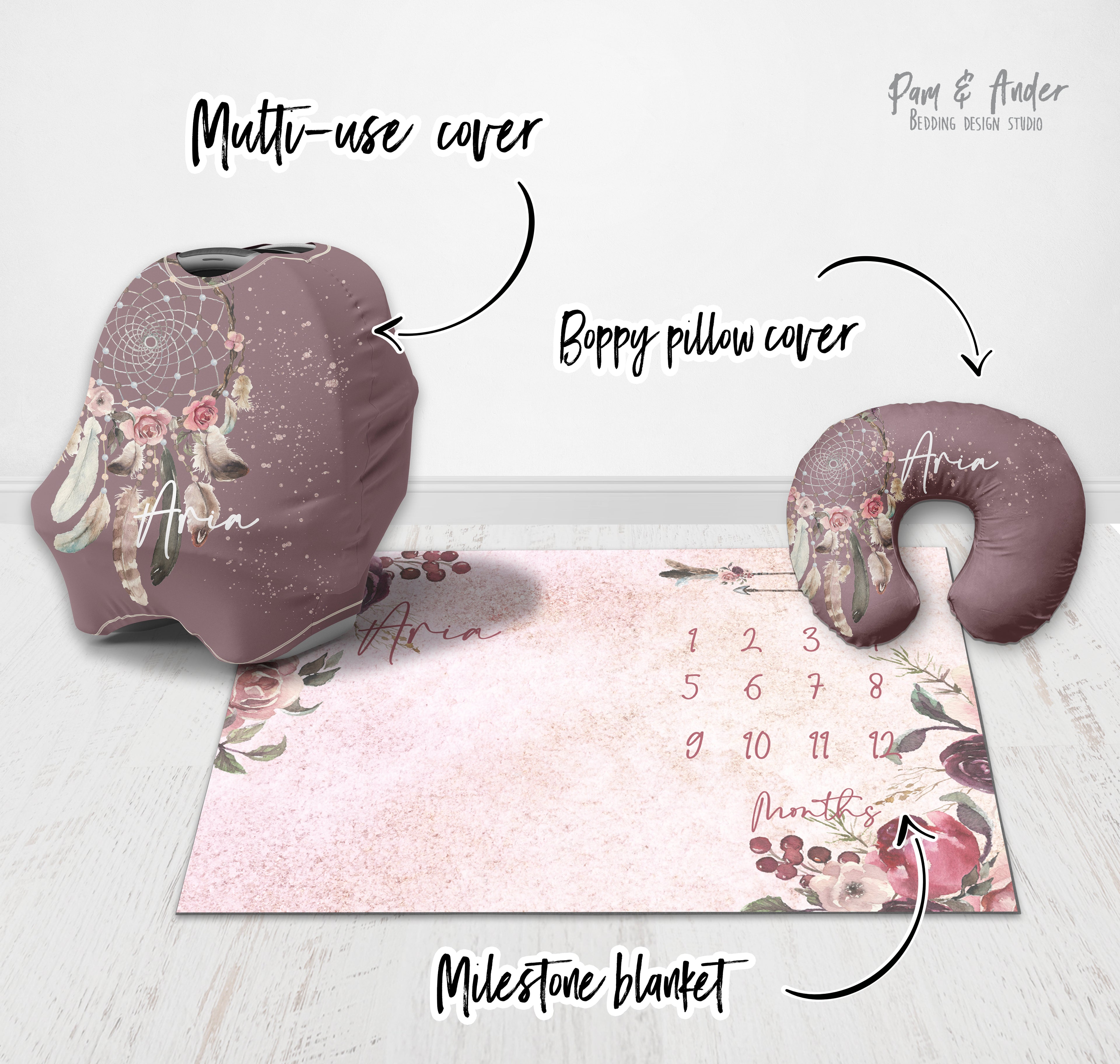 Unicorn boho accessories set