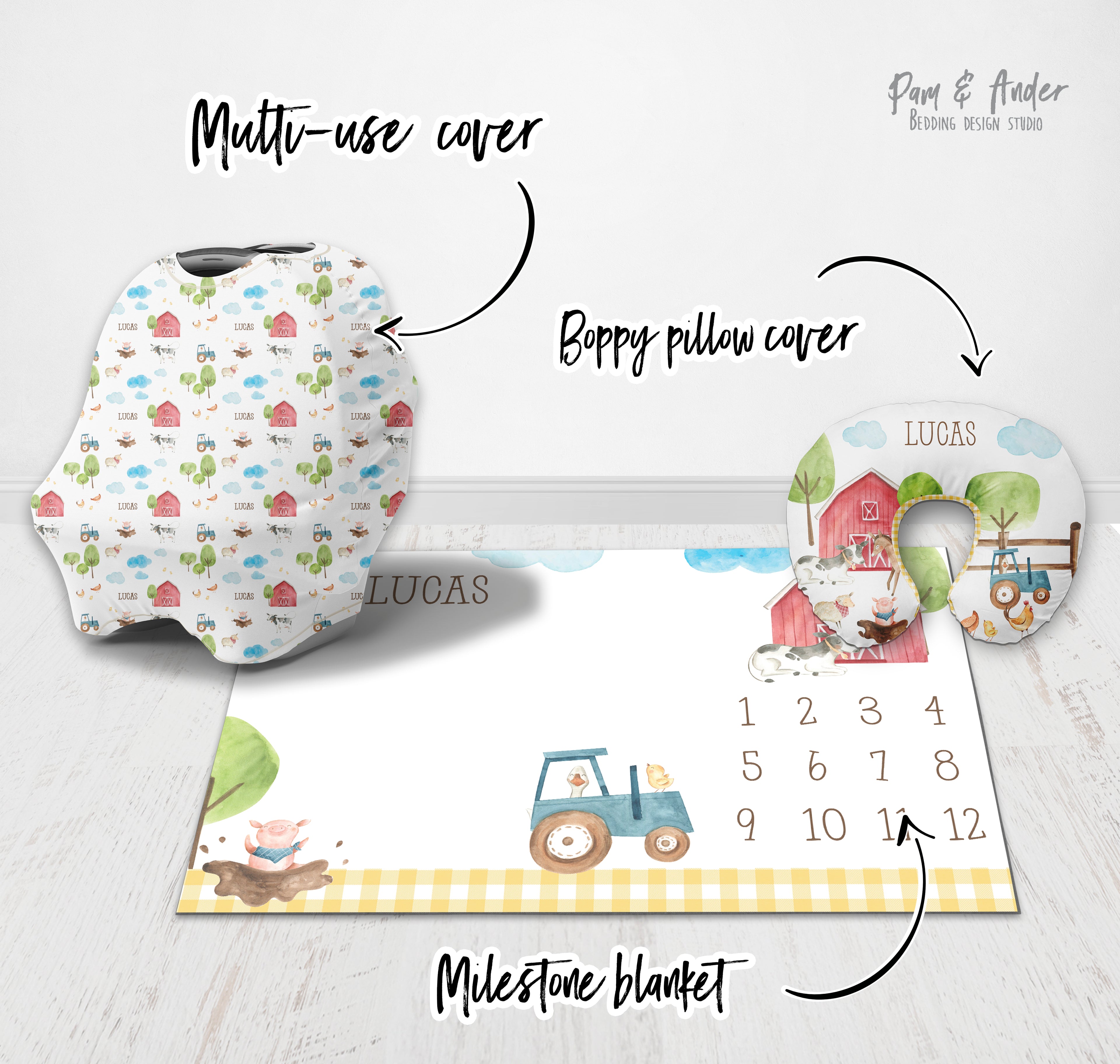 Farm Crib Bedding set