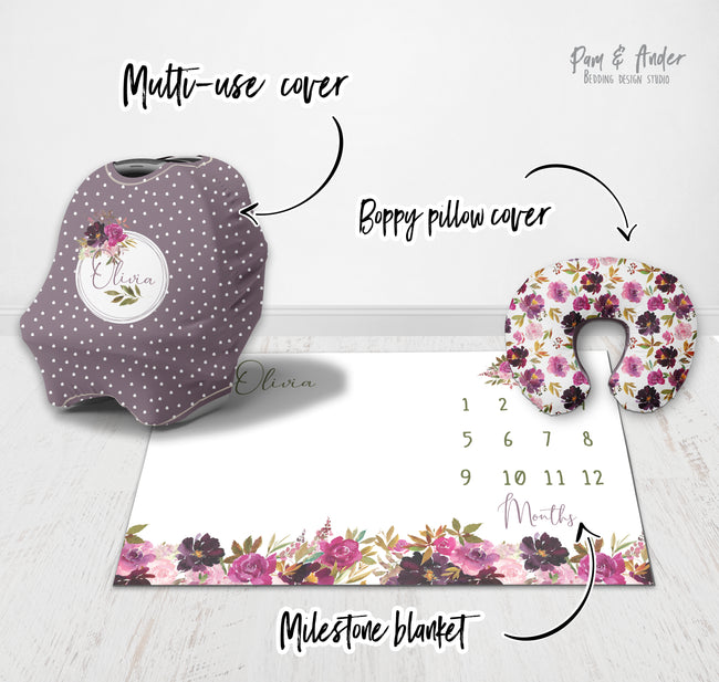 Flower purple accessories set Main Image