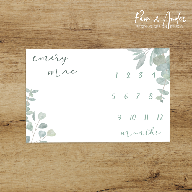 Greenery Milestone blanket Hover Image