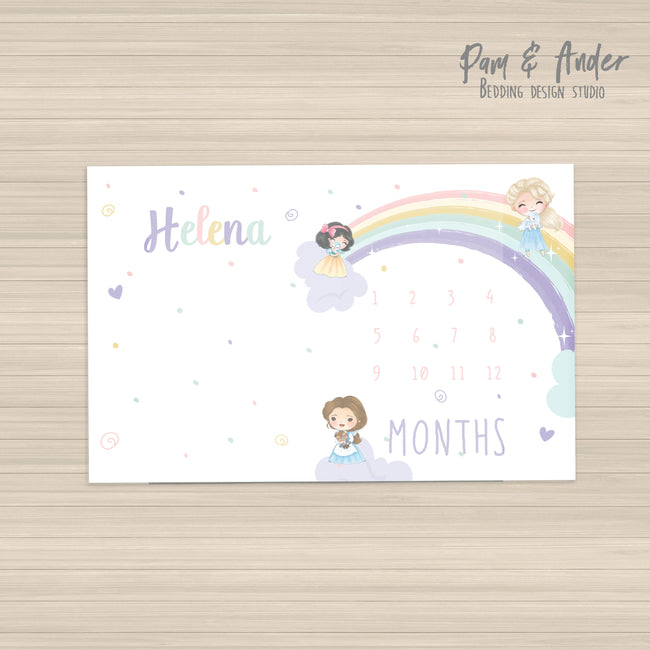 Princesses milestone blanket Hover Image