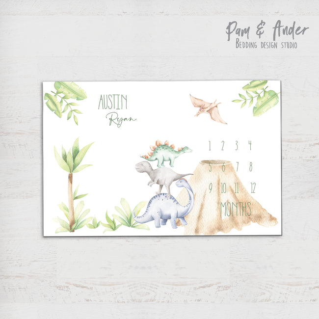 Dino milestone blanket Hover Image