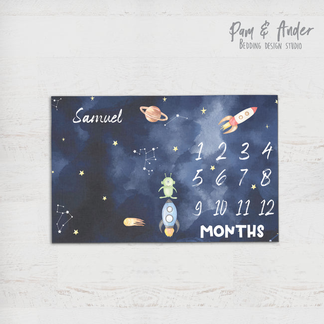 Space milestone blanket Hover Image
