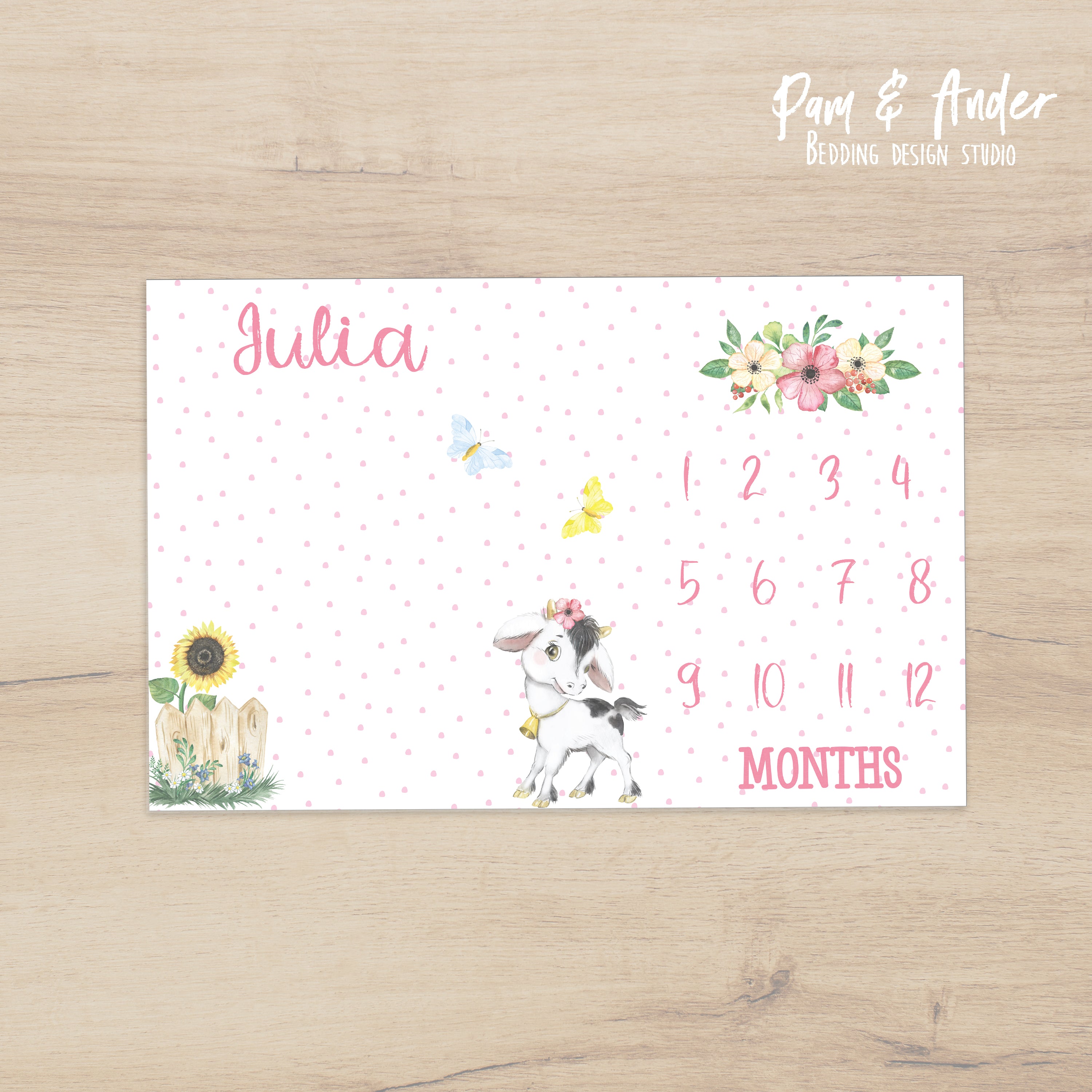 Farm milestone blanket