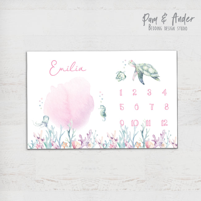 Ocean girl milestone blanket Hover Image