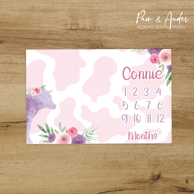 Cow Girl Milestone blanket Hover Image