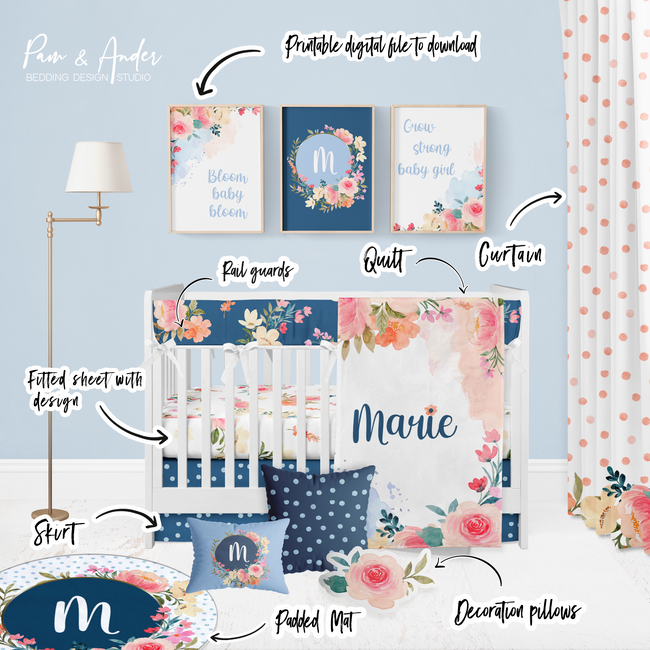 Flower Blue Crib Build your Bundle Hover Image