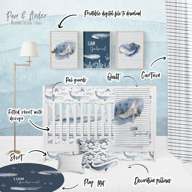 Whales Crib Build your Bundle Main Image