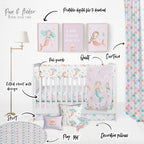 Mermaid Crib Bedding Set