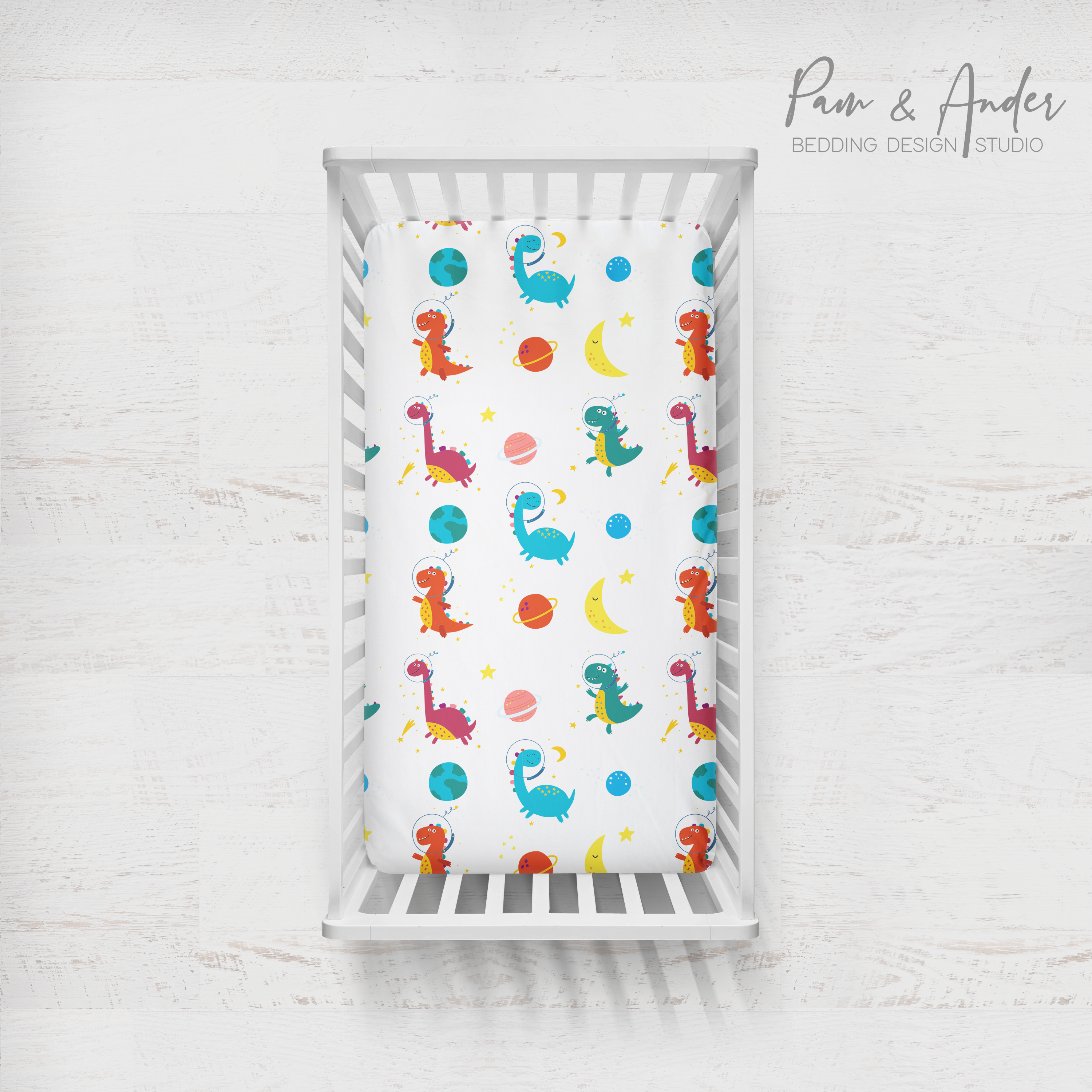 Space Dinosaur Fitted sheet