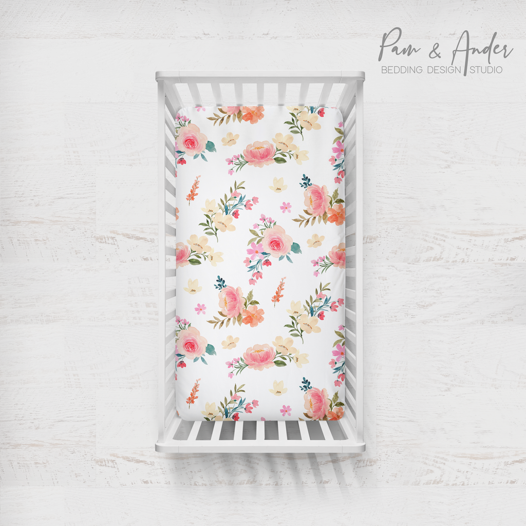 Flowers Blue Fitted sheet