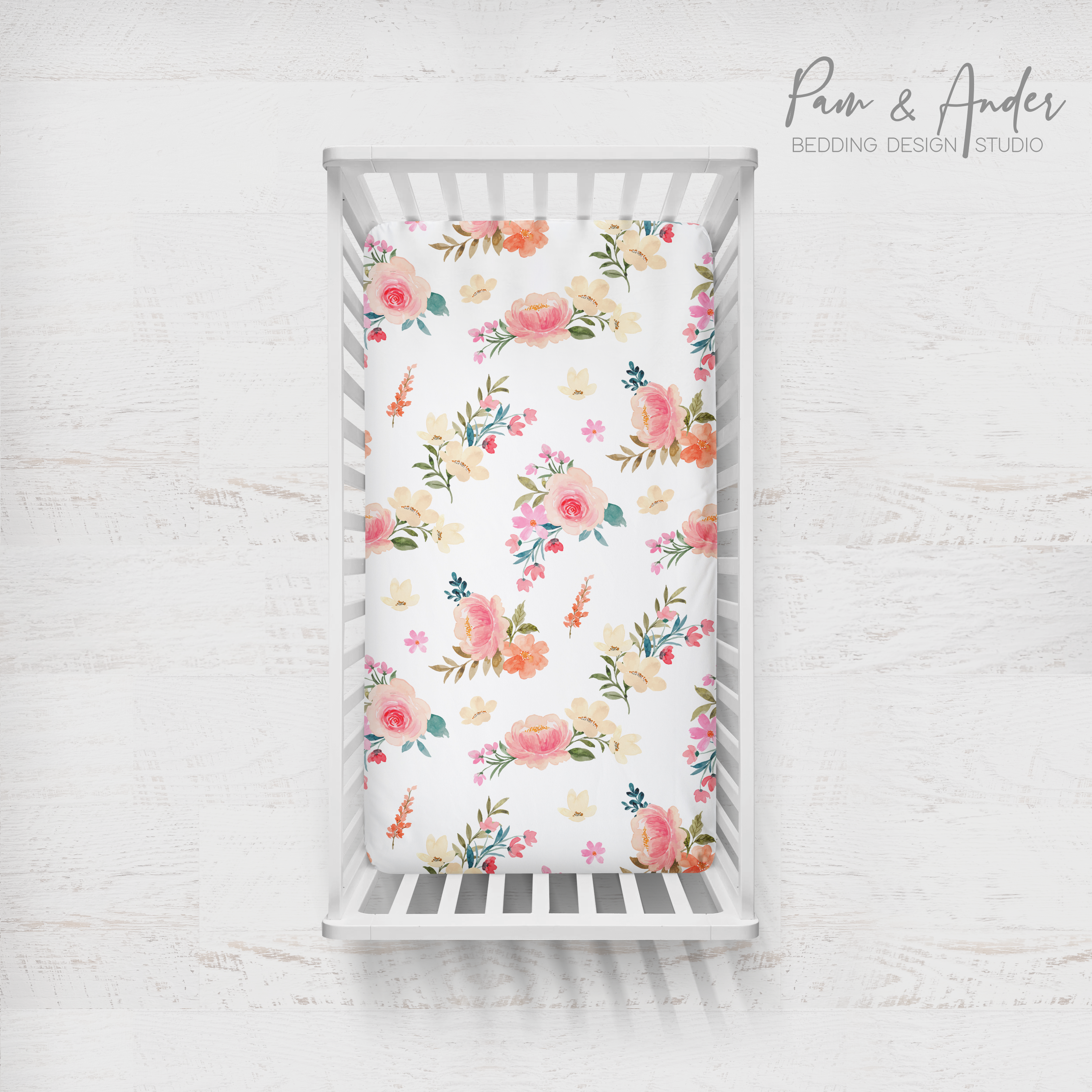 Flowers Blue Fitted sheet