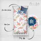 Flower Blue Crib Build your Bundle