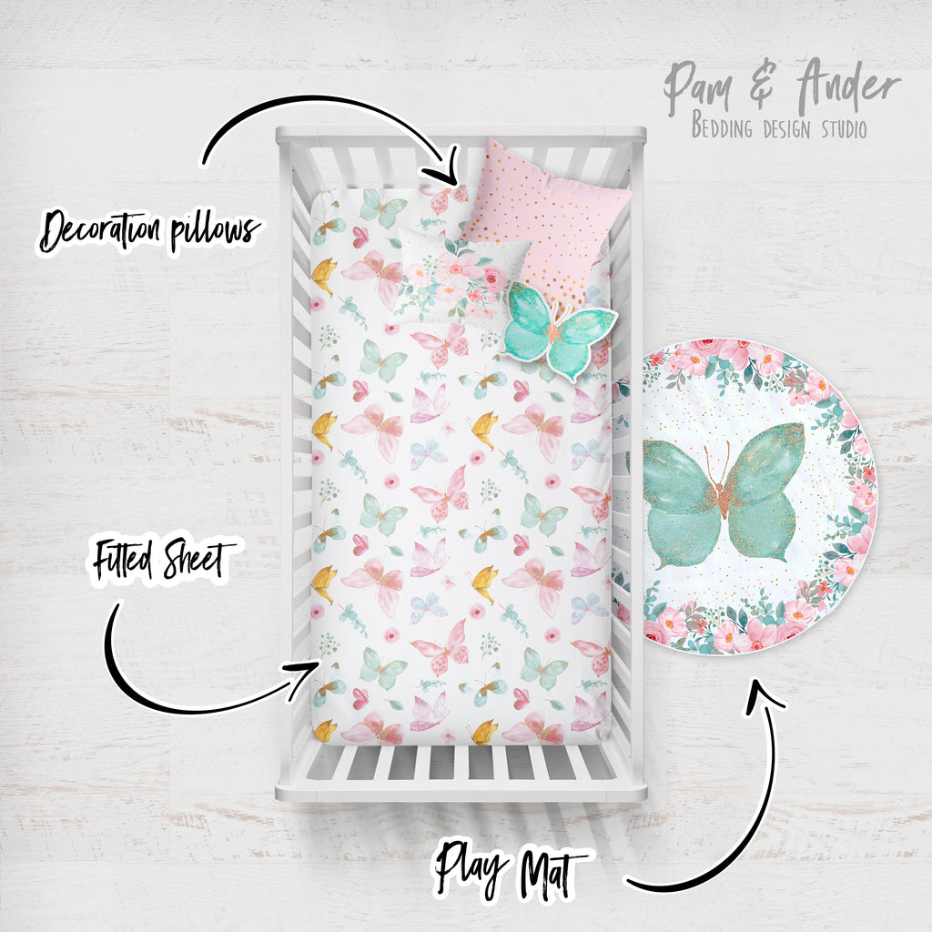 Butterfly Baby Girl Nursery Set