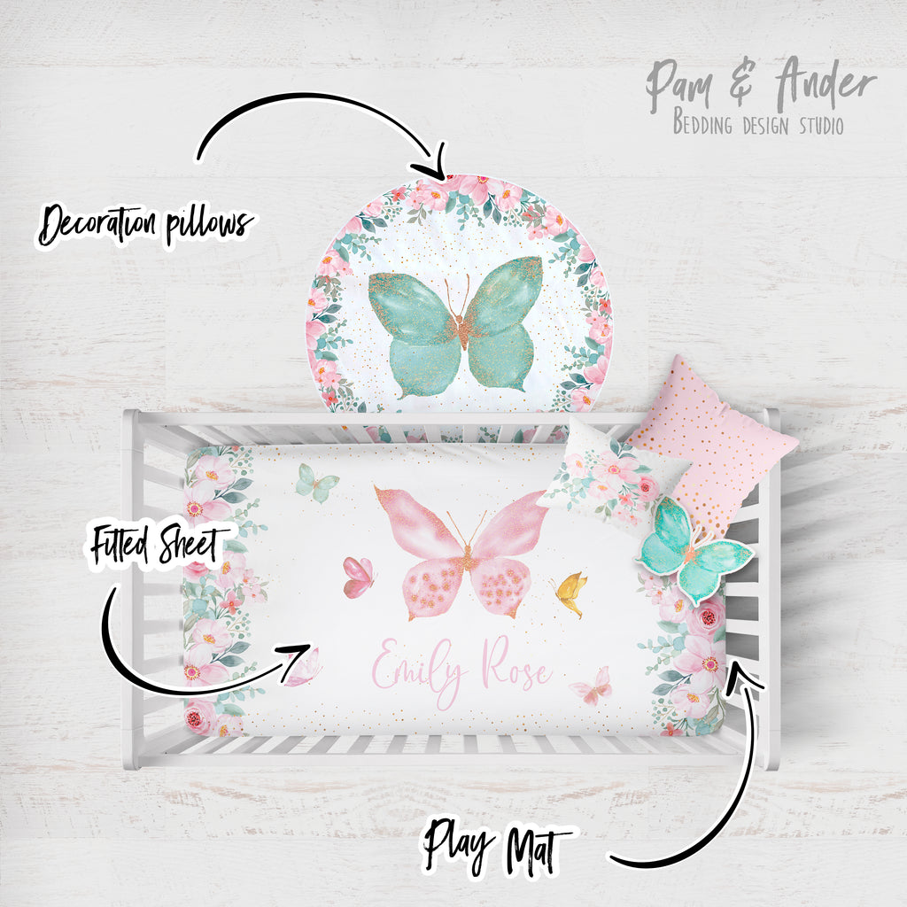 Butterfly Baby Girl Nursery Set