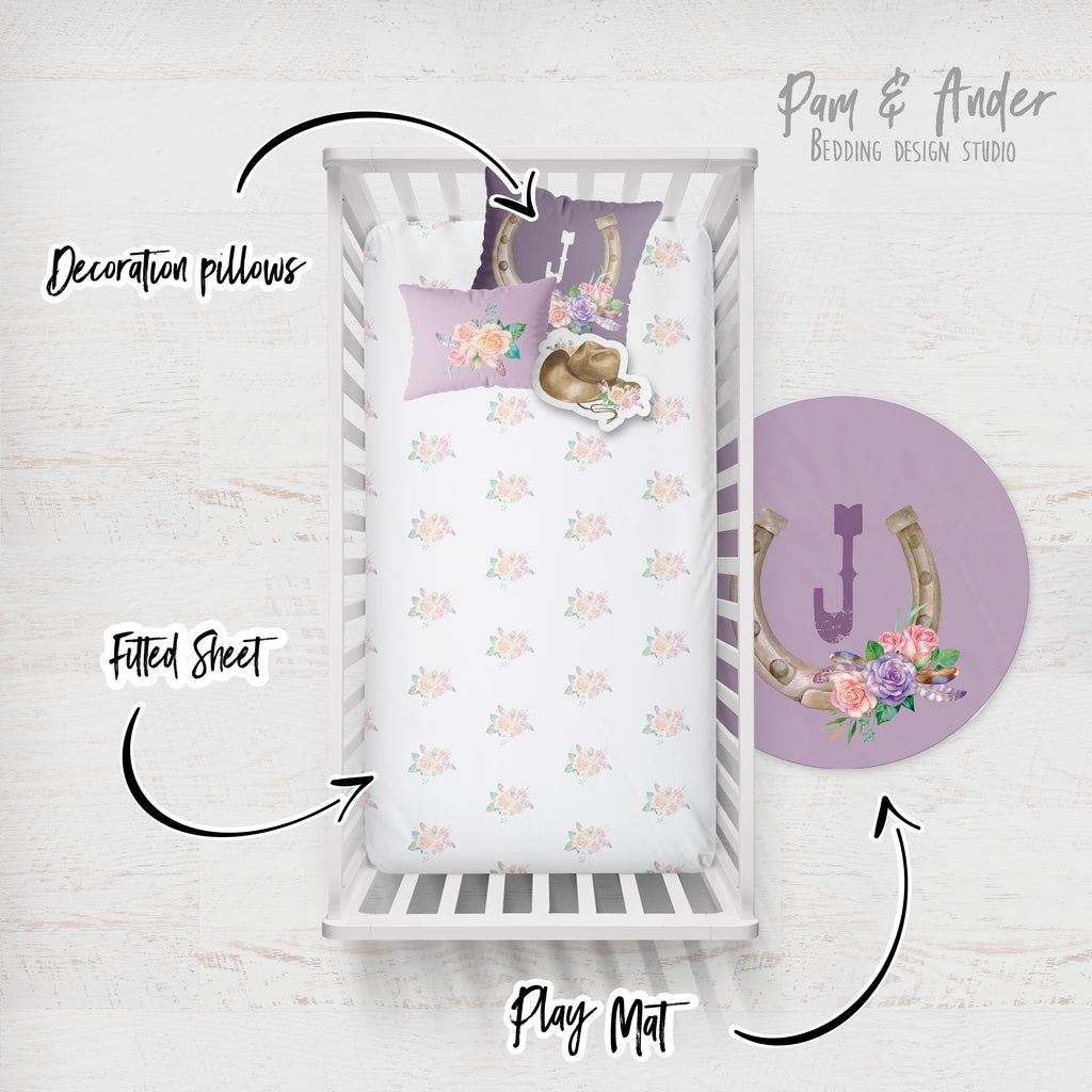 Cowgirl Mauve Crib bedding Set