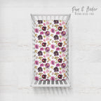 Flower purple fitted sheet