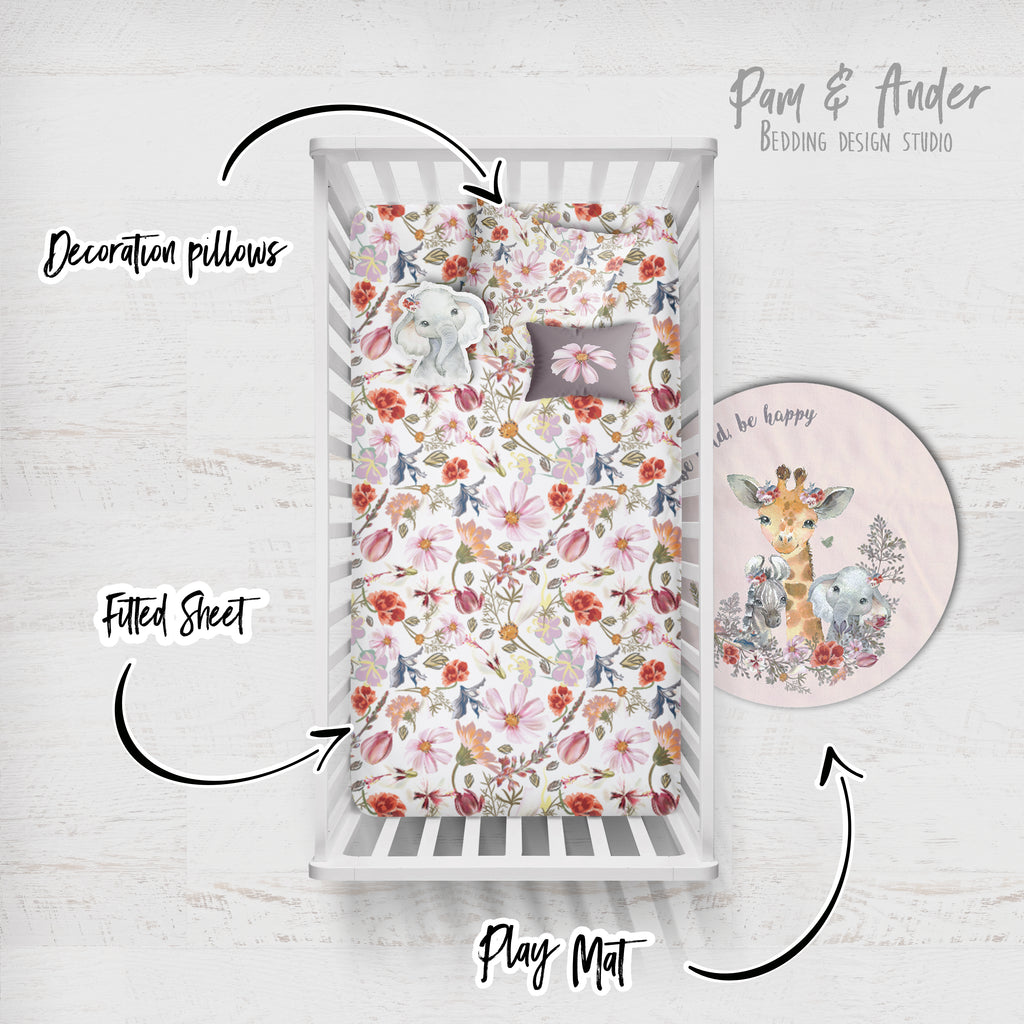 Elephant baby Crib Bedding Set