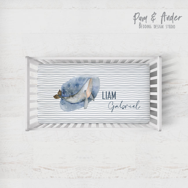 Whale fitted sheet Hover Image