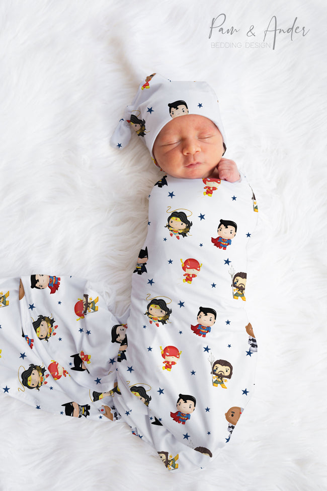 DC Superhero Baby Boy Swaddle Set Hover Image