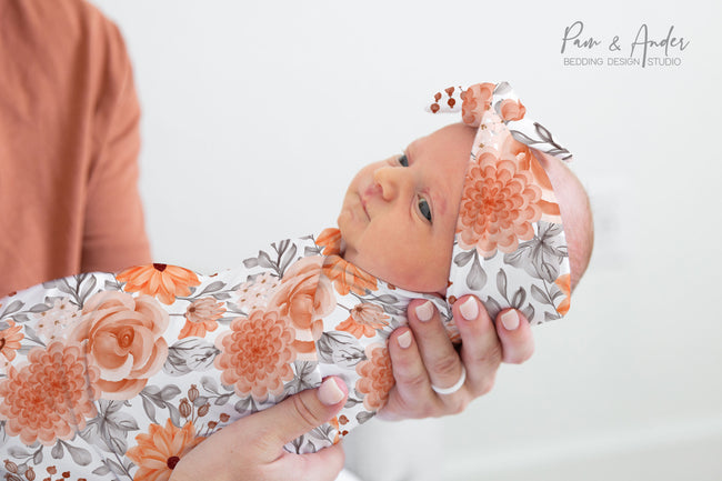 Floral 12 Baby Girl Swaddle Set Hover Image