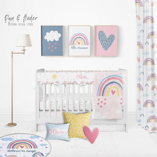 Rainbow Crib Bedding Set Hover Image