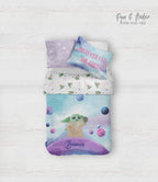 Baby yoda girl bedding set