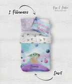 Baby yoda girl bedding set
