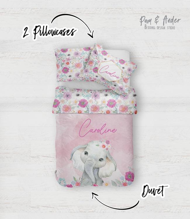 Elephant pink bedding set Main Image