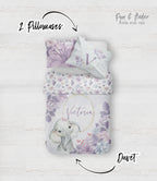 Elephant purple bedding set